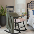 LuxePorch™ – Black Poplar Windsor Wood Rocking Chair (US Warehouse)