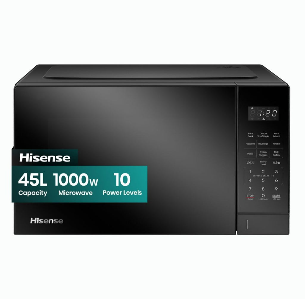 Hisense 45L 1000W Electronic Microwave Oven - Black