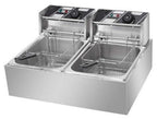 12L Electrical Fryer: Stainless Steel Double Basket for High-Volume Usage