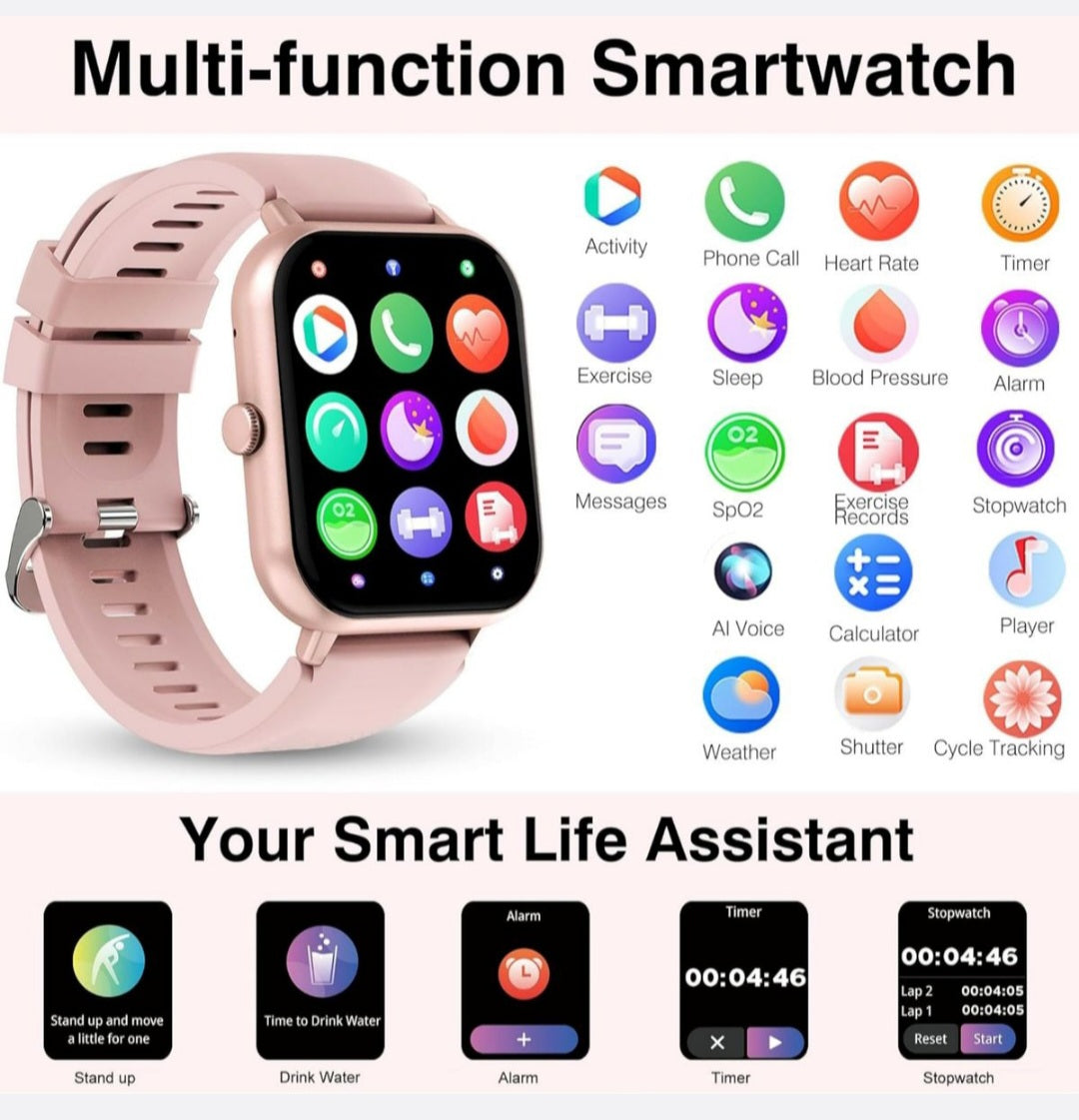 Smartwatch with Bluetooth Call & Fitness Tracker