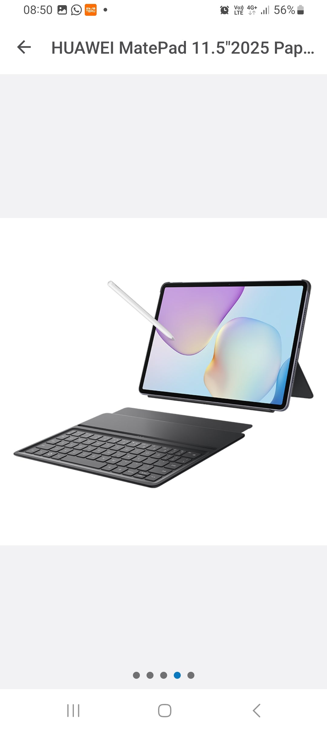 HUAWEI MatePad 11.5"2025 PaperMatte WiFi Tablet 8+256GB - Keyboard+M-Pencil