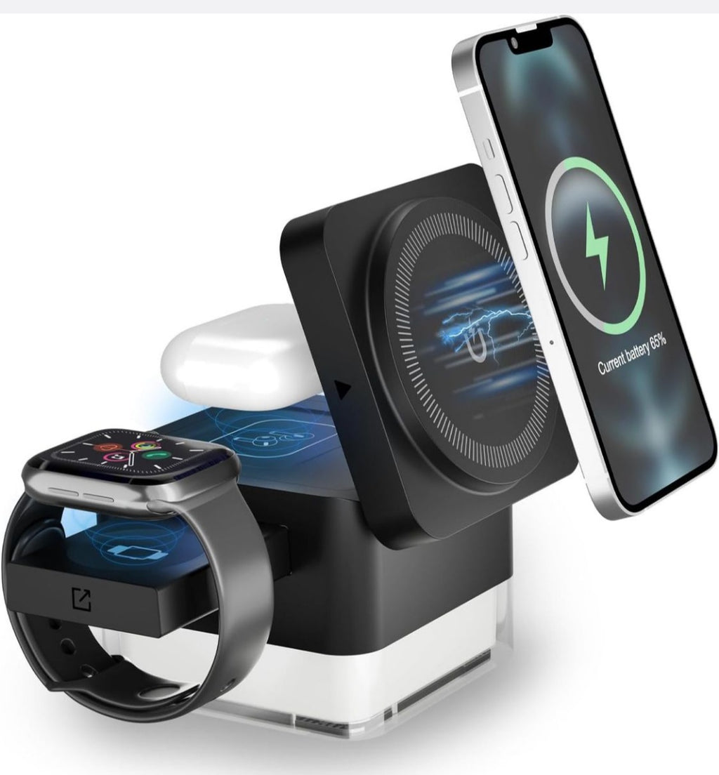 4-in-1 Apple Wireless Charging Station for iPhone, Watch & AirPods 15W