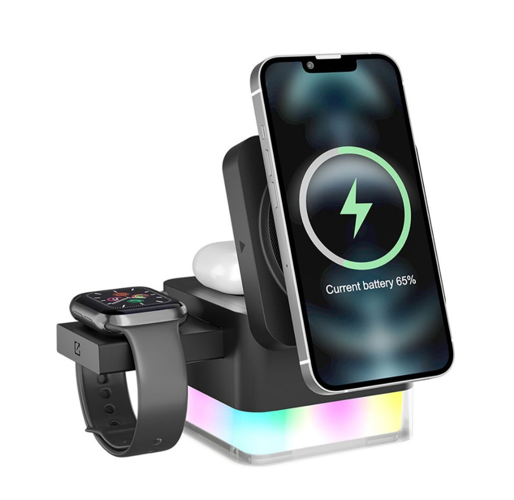 4-in-1 Apple Wireless Charging Station for iPhone, Watch & AirPods 15W