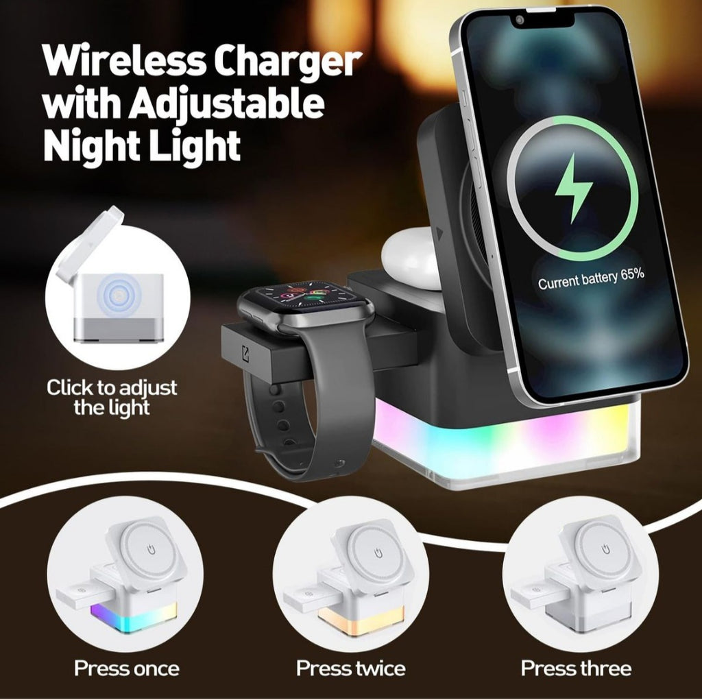 4-in-1 Apple Wireless Charging Station for iPhone, Watch & AirPods 15W