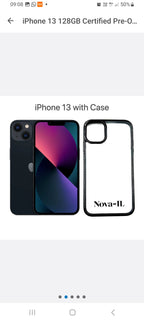 iPhone 13 128GB Certified Pre-Owned- Best Quality + NOVA-IL Case