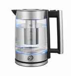 GC Borosilicate Glass 1.8L Electric Kettle with Tea Infuser &Blue LED Light