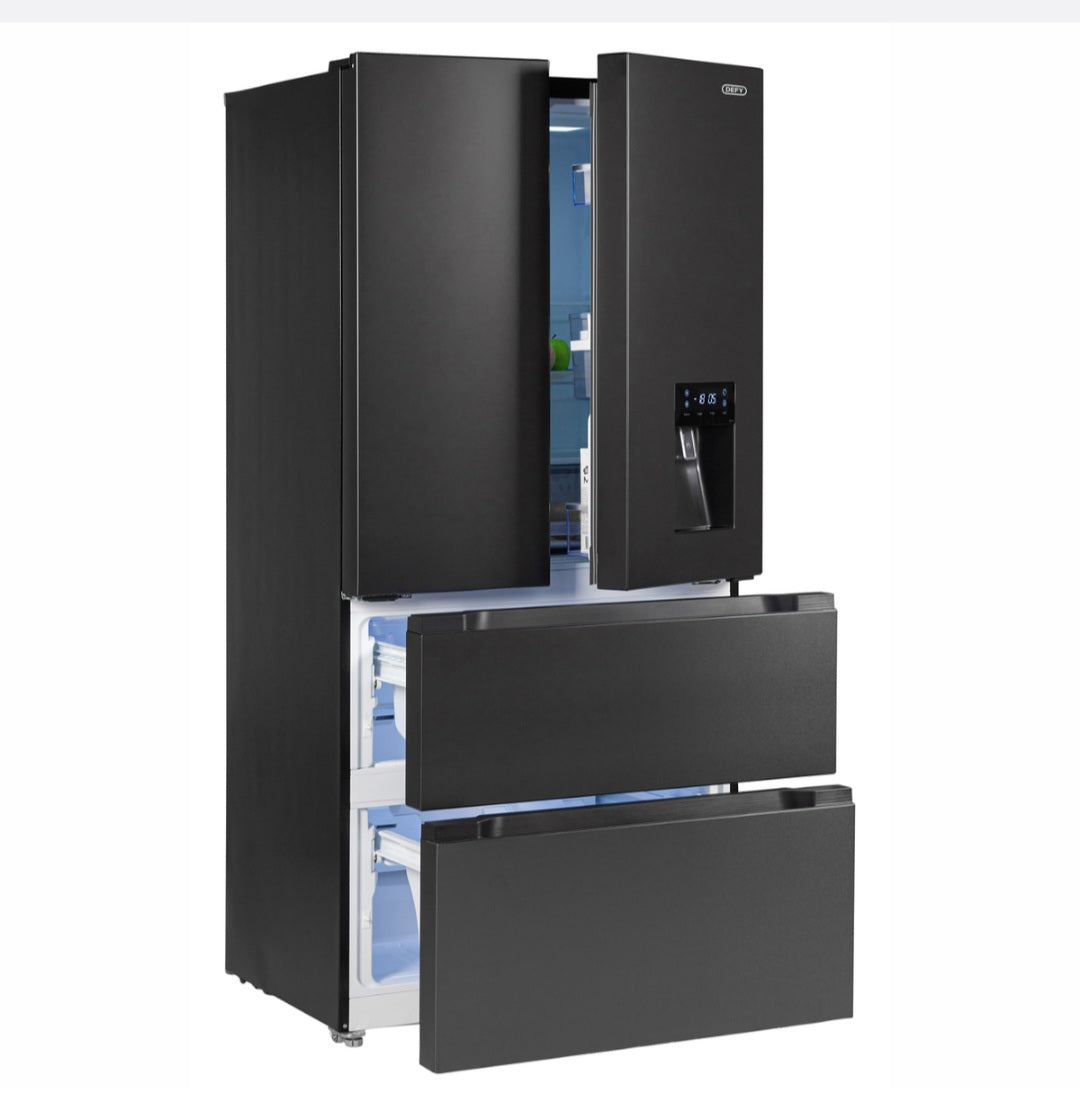 Defy DFF440 492L French Door Fridge with Water Dispense Onyx
