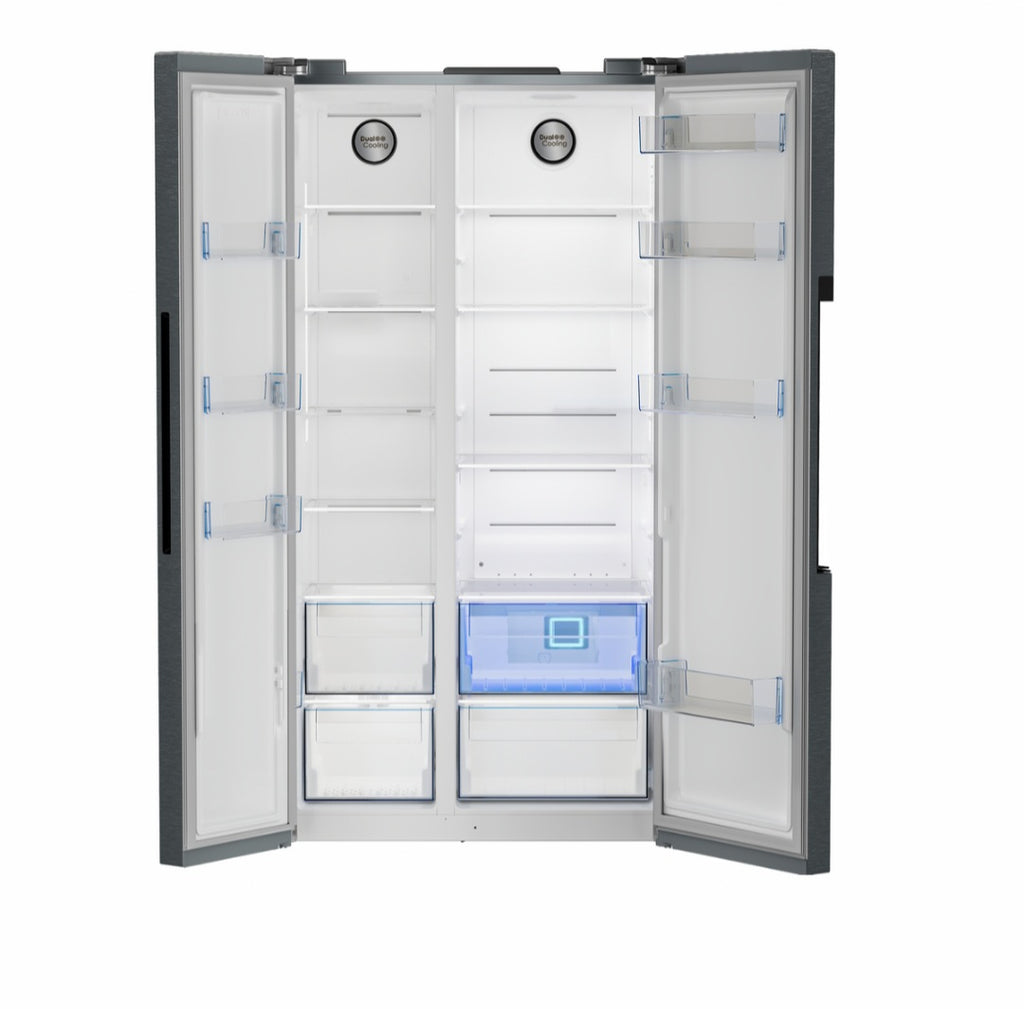 Defy 559L DFF636 Naturelight Technology Side by Side Fridge Freezer Dark
