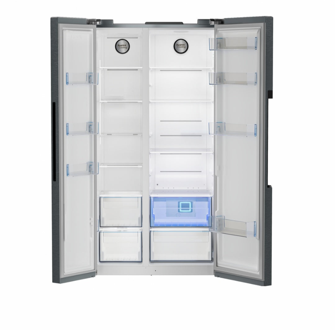 Defy 559L DFF636 Naturelight Technology Side by Side Fridge Freezer Dark