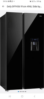 Defy 559L DFF636 Naturelight Technology Side by Side Fridge Freezer Dark