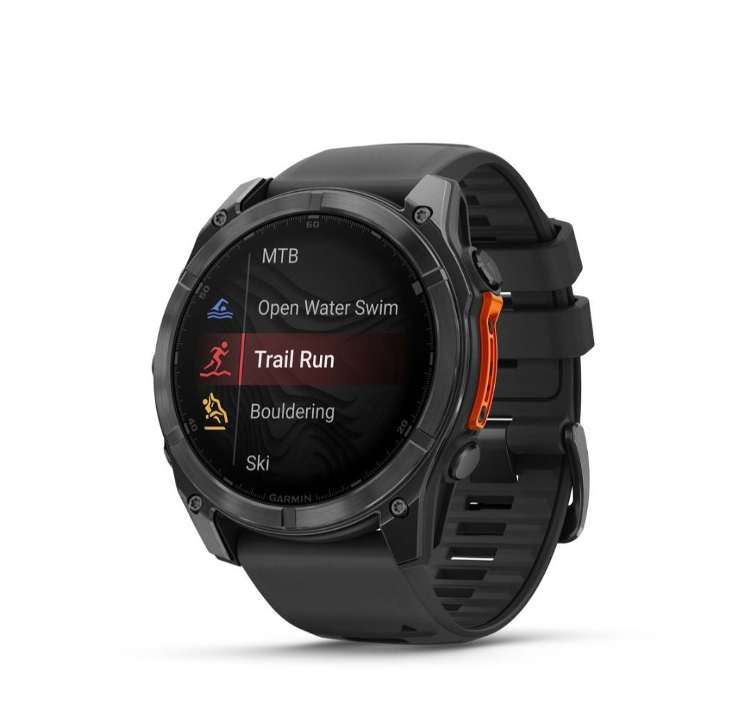 Garmin fenix 8 51mm, AMOLED Display GPS Smartwatch, Glass, Slate Gray/Black