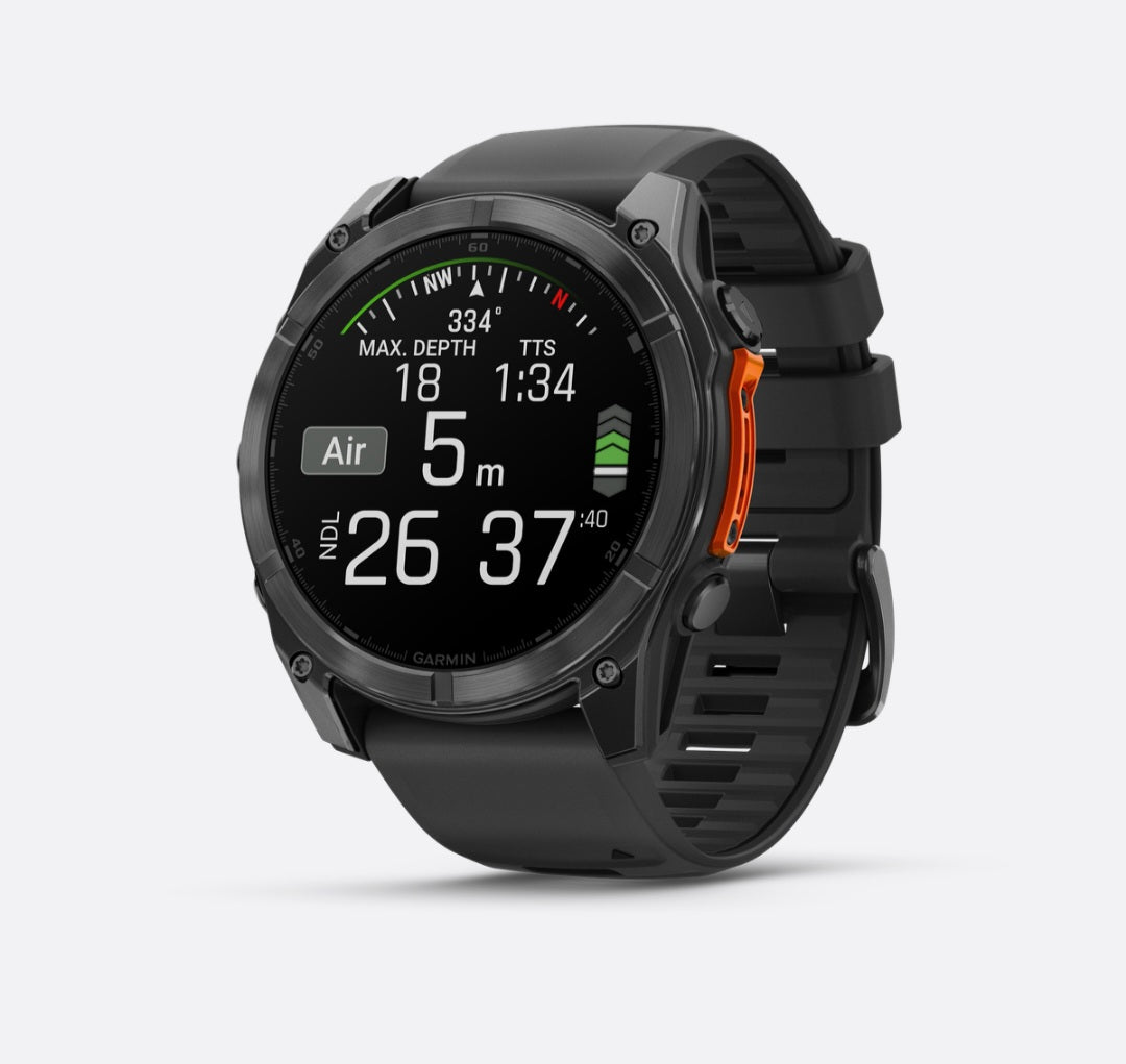 Garmin fenix 8 51mm, AMOLED Display GPS Smartwatch, Glass, Slate Gray/Black