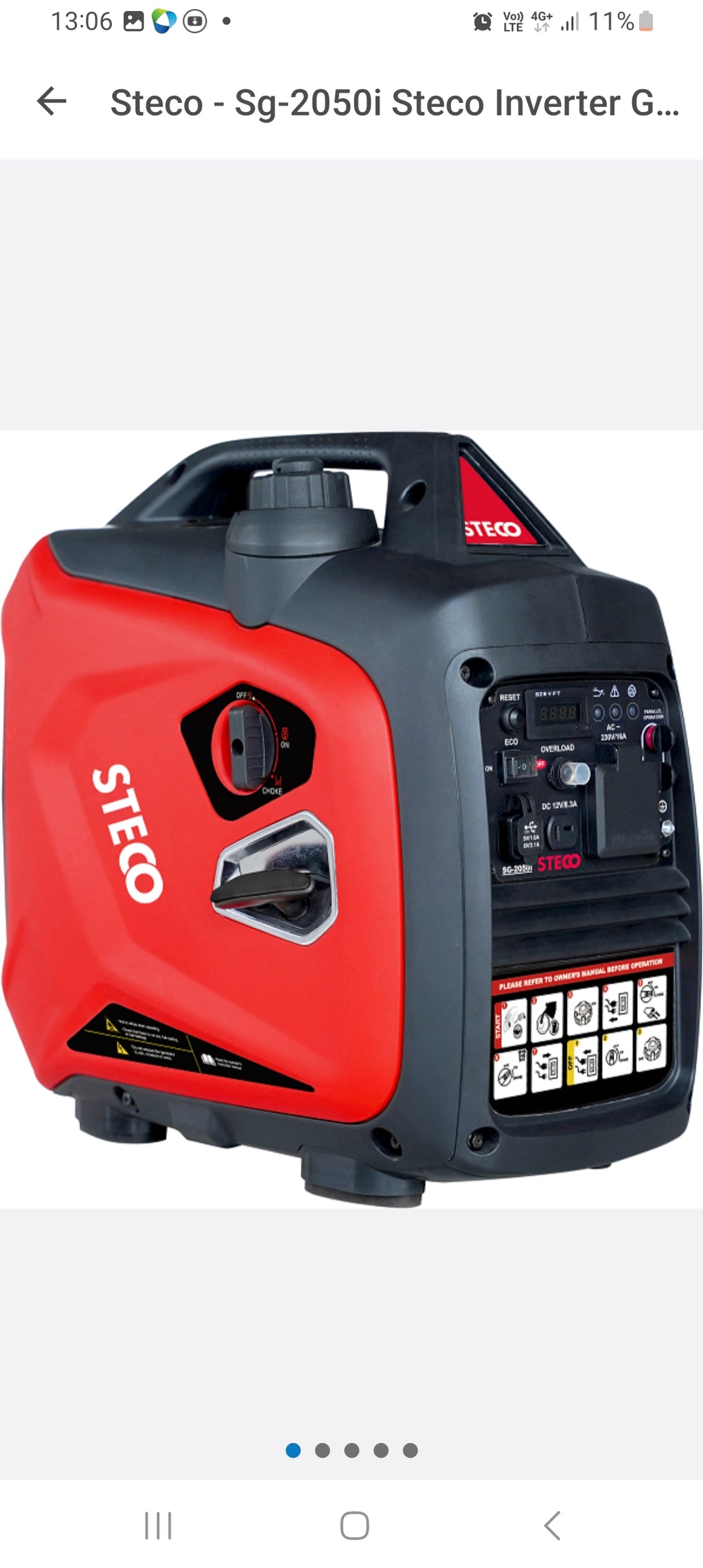 Steco - Sg-2050i Steco Inverter Generator 2000w