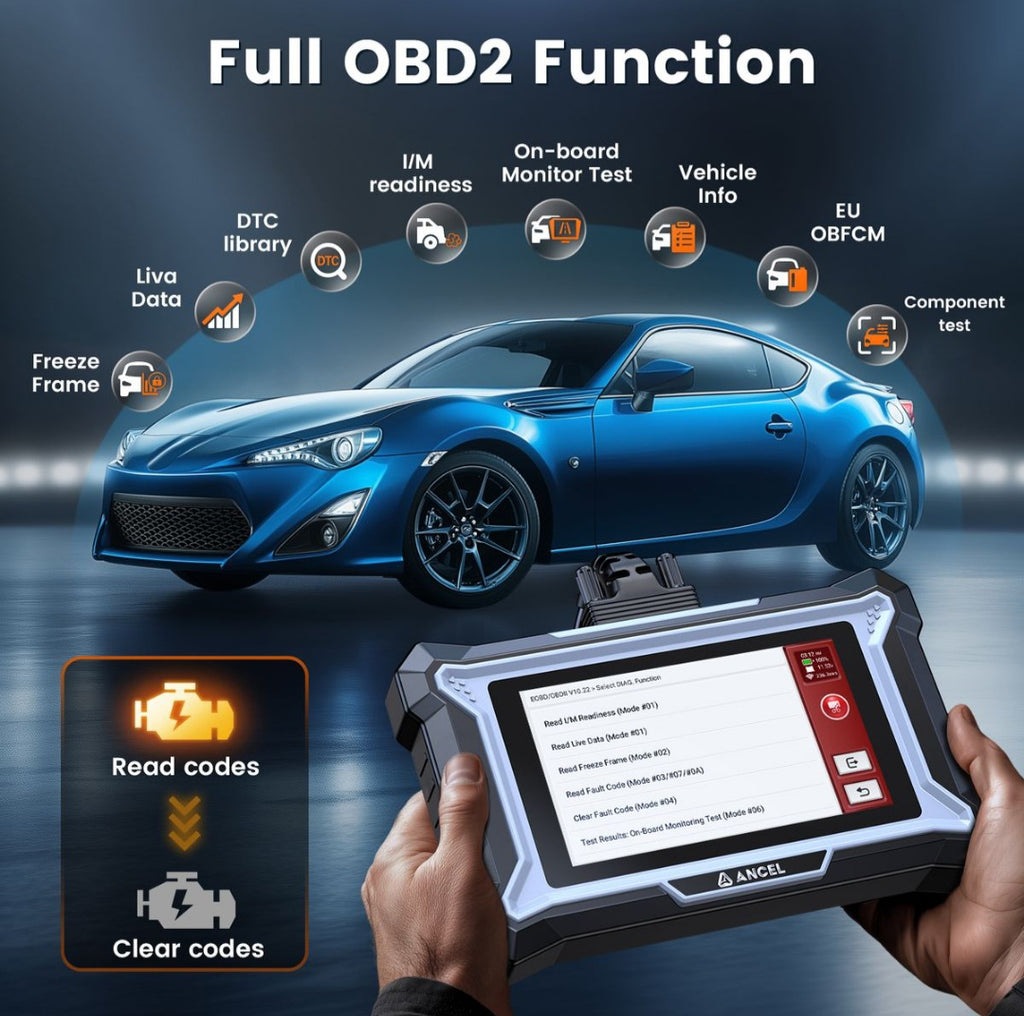 ANCEL DS100 OBD2 Scanner Car Fault Diagnostic Scan Tool with 7 Resets