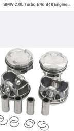 BMW 2.0L Turbo B46 B48 Engine Pistons Rings Set (82mm) 15-20 - 11258623326