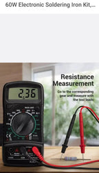 60W Electronic Soldering Iron Kit, Adjustable Temperature LCD Display