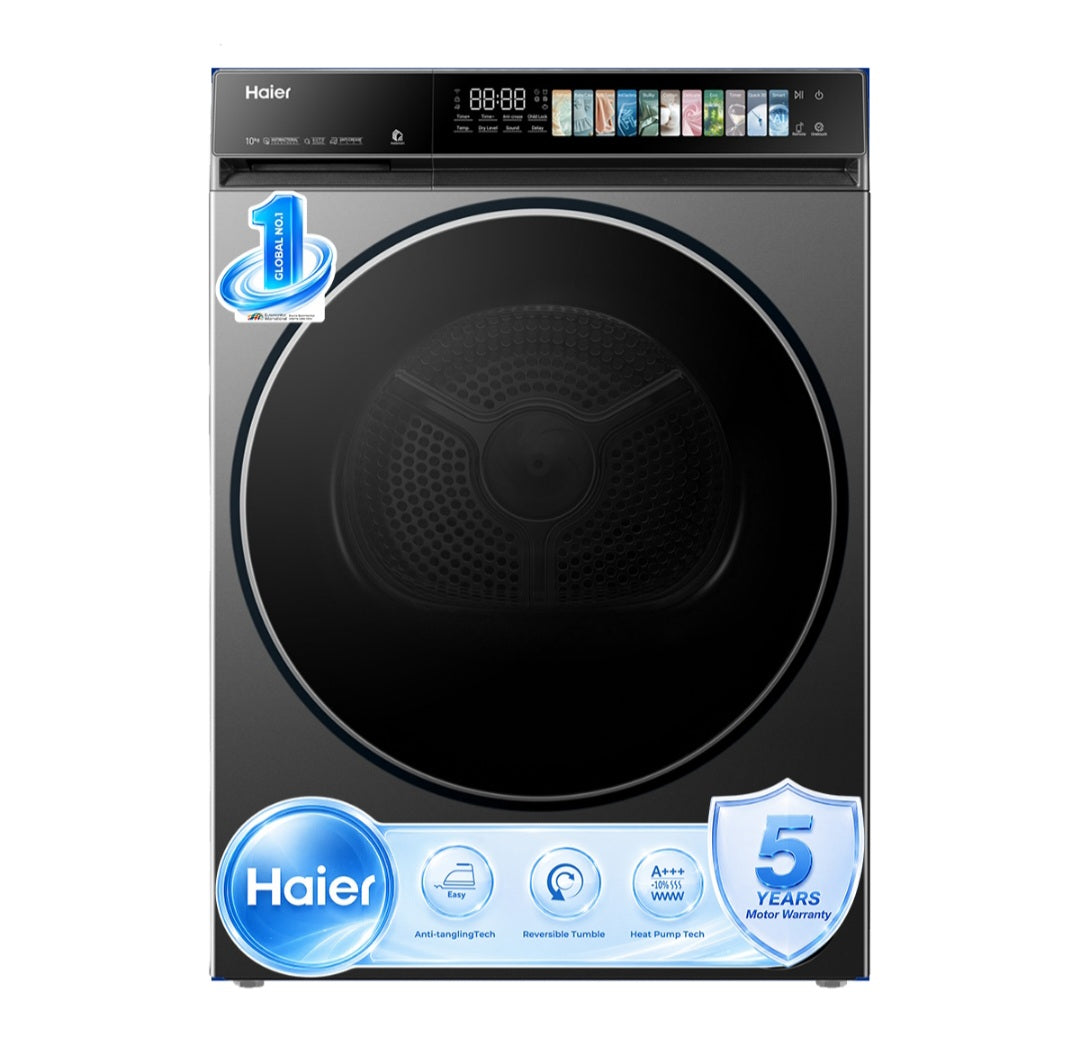 Haier 10kg Heat Pump Tumble Dryer Sensor Silver HD100-A367S8U1