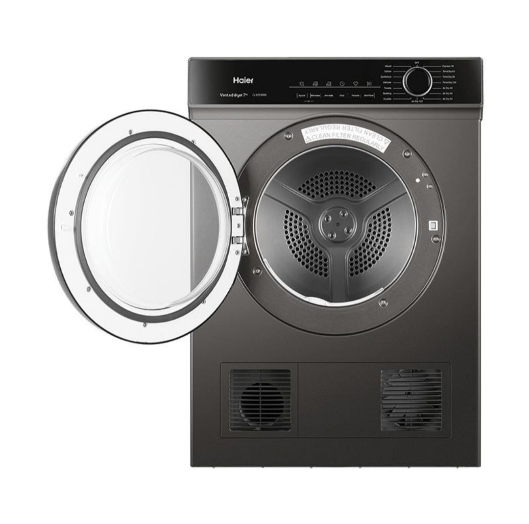 Haier 7kg Silver Vented Reversable Tumble Dryer Sensory Dry HD70-V939S8