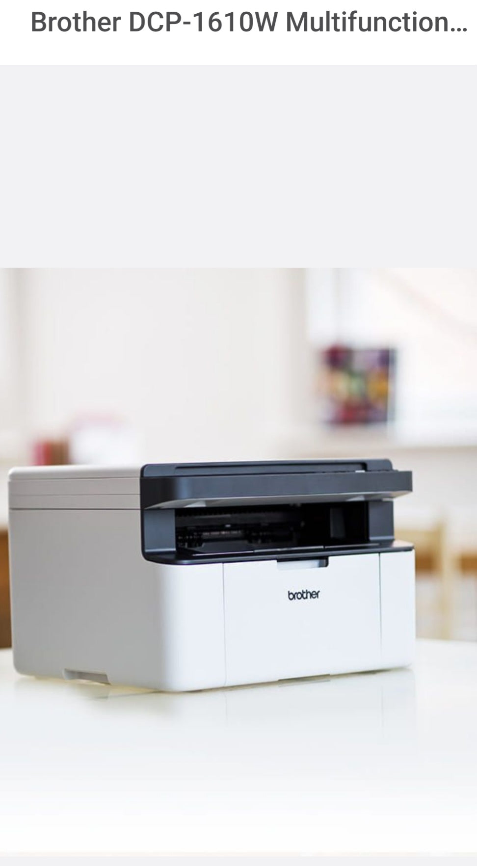 Brother DCP-1610W Multifunction Black and White Laser Printer with WiFi