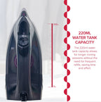 Defy 2200w Ceramic Non-Stick Steam Iron Black/Grey SI2322CX