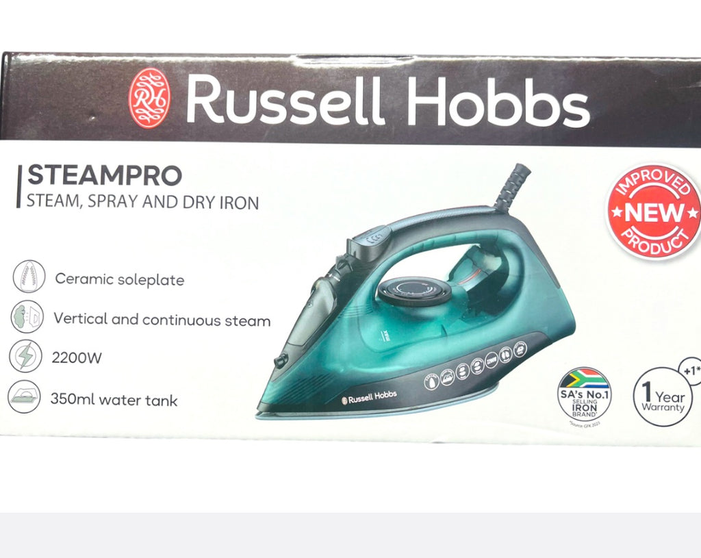 Russell Hobbs SteamPro 2200W Steam, Spray & Dry Iron Ceramic Vertical Steam