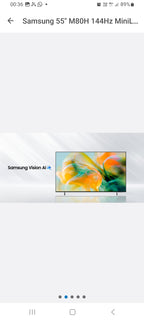 Samsung 55" M80H 144Hz MiniLED AI Smart TV with 4K Upscaling & MotionX