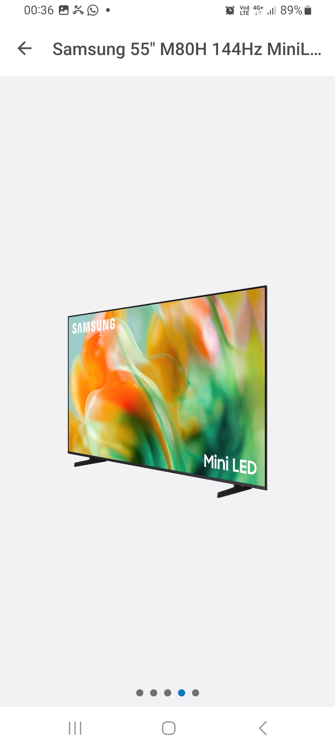 Samsung 55" M80H 144Hz MiniLED AI Smart TV with 4K Upscaling & MotionX