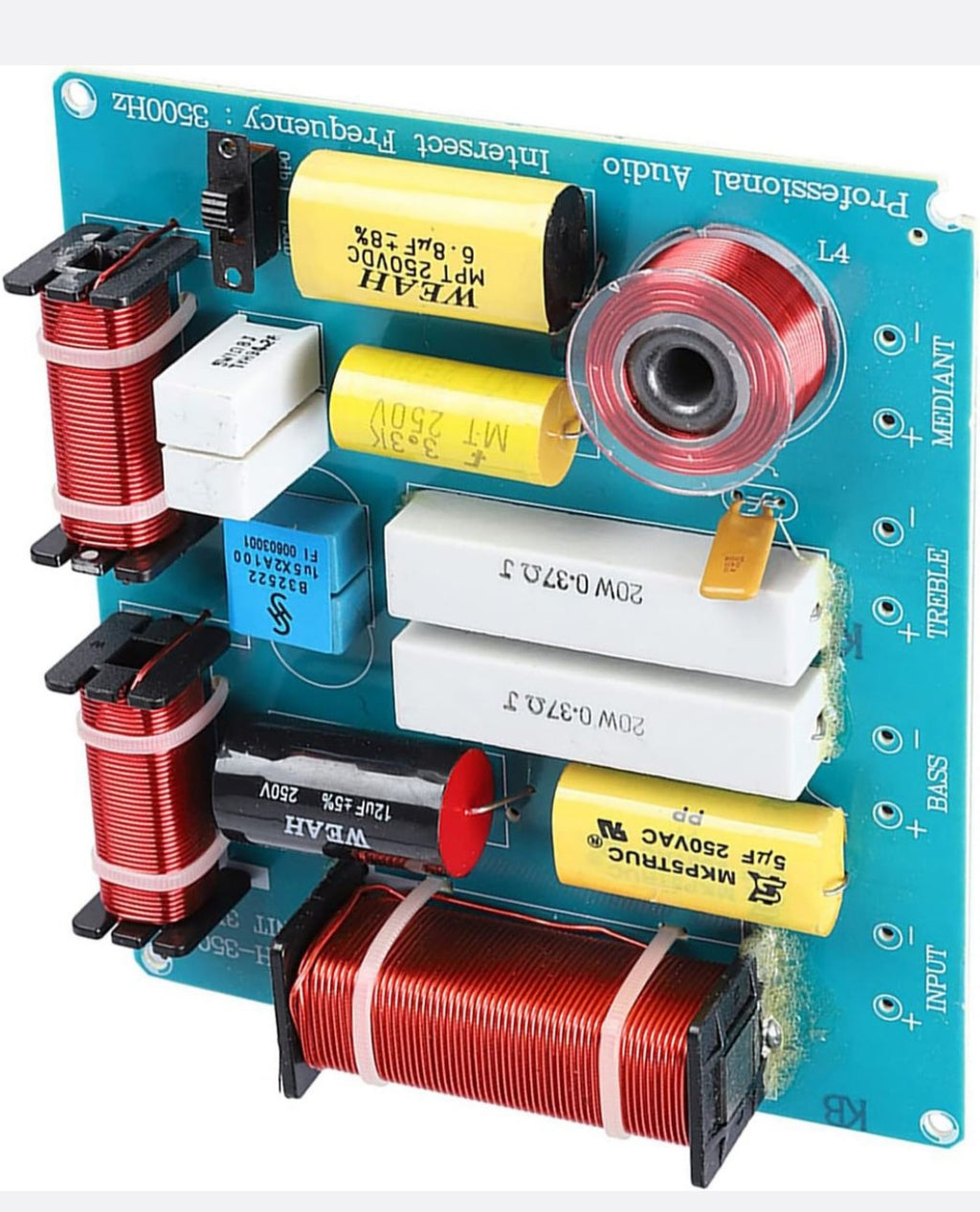 3 Way Audio Frequency Divider, 300W DIY KTV Stage Speaker Crossover 3 Way