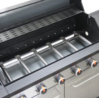 ALVA Sierra-6 Burner BBQ Gas Braai With Side Burner - Stainless Steel
