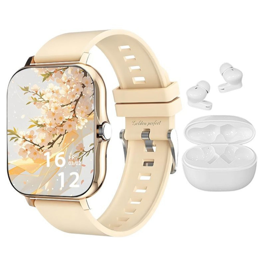 Women's Smart Watch Android & iOS Compatible Bluetooth Earbuds for Work