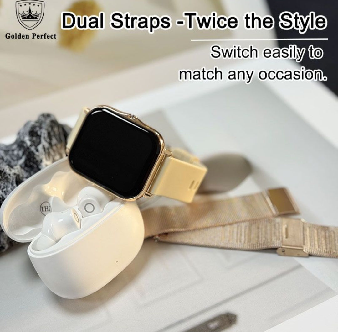 Women's Smart Watch Android & iOS Compatible Bluetooth Earbuds for Work