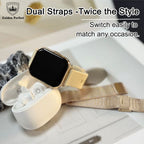 Golden Perfect Women's Smartwatch-Dual Strap Fitness & Health Tracker