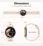Aura Cortex - Smart Fitness Watch with Silicone Strap -Rose Gold & Aura Pen