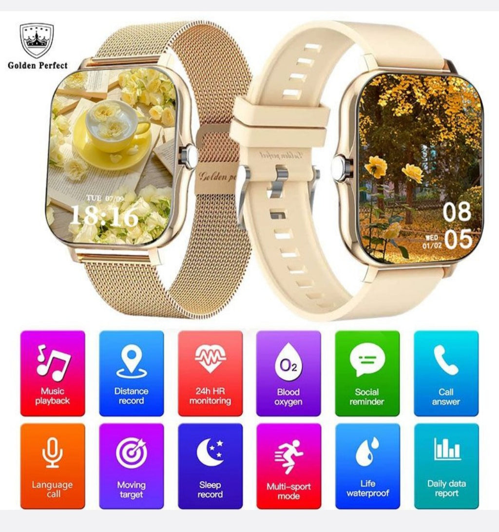 Luxury Fashion Smart Watch for Women - Android & iOS Compatible.