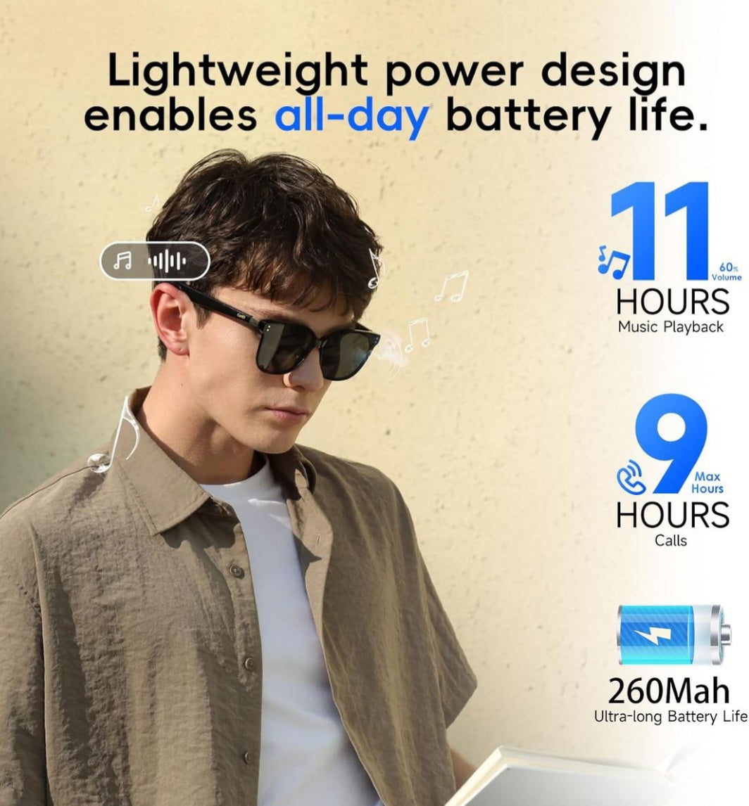 AI Smart Glasses, 2-in-1 Magnetic Sunglasses with Real-Time Translation