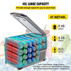 Portable Small Car Freezer 45L Mini Car Freezer Refrigerator 45W Car