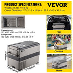 Portable Small Car Freezer 45L Mini Car Freezer Refrigerator 45W Car