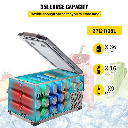 Car Refrigerator 35L Compressor Portable Small Refrigerator Refrige