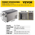 Car Refrigerator 35L Compressor Portable Small Refrigerator Refrige