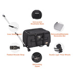 Cat Carrier with Wheels, Rolling Pet Carrier with Telescopic Handle