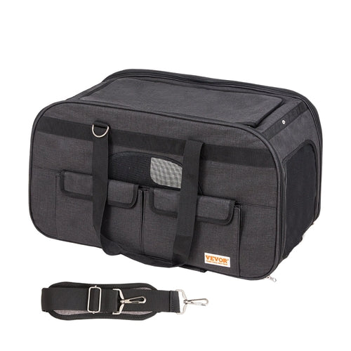 Cat Carrier with Wheels, Rolling Pet Carrier with Telescopic Handle
