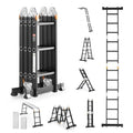 Multi-Purpose Folding Ladder, 7-in-1 Tall Extension Step Ladder, A