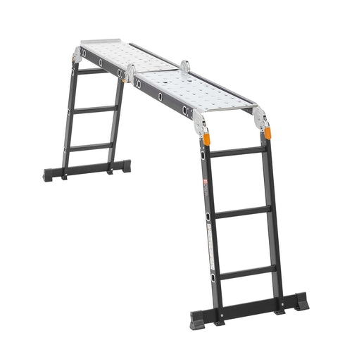 Multi-Purpose Folding Ladder, 7-in-1 Tall Extension Step Ladder, A