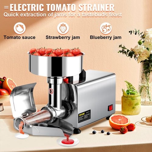 Electric Tomato Strainer 370W Tomato Milling Machine Stainless Steel