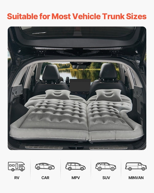 Car Air Mattress, Inflatable Car Camping Mattress, Flocking Thickened
