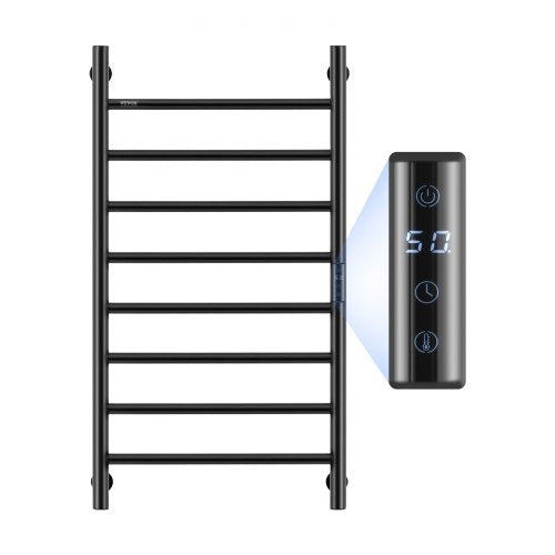 8 Bars Towel Warmer Rack, Wall Mounted Heated Towel Rack for Bathroom,