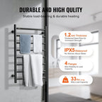 8 Bars Towel Warmer Rack, Wall Mounted Heated Towel Rack for Bathroom,