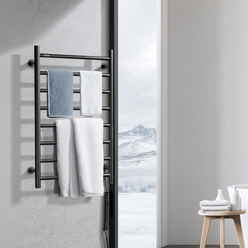 8 Bars Towel Warmer Rack, Wall Mounted Heated Towel Rack for Bathroom,