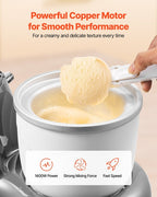 Ice Cream Maker, 1.7 L Capacity, 6-Speed Electric Stand Mixer, with