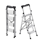 4 Step Ladder, Folding Step Stool with Wide Anti-Slip Pedal and